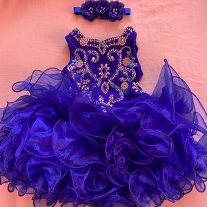 Glitz royal blue pageant dress